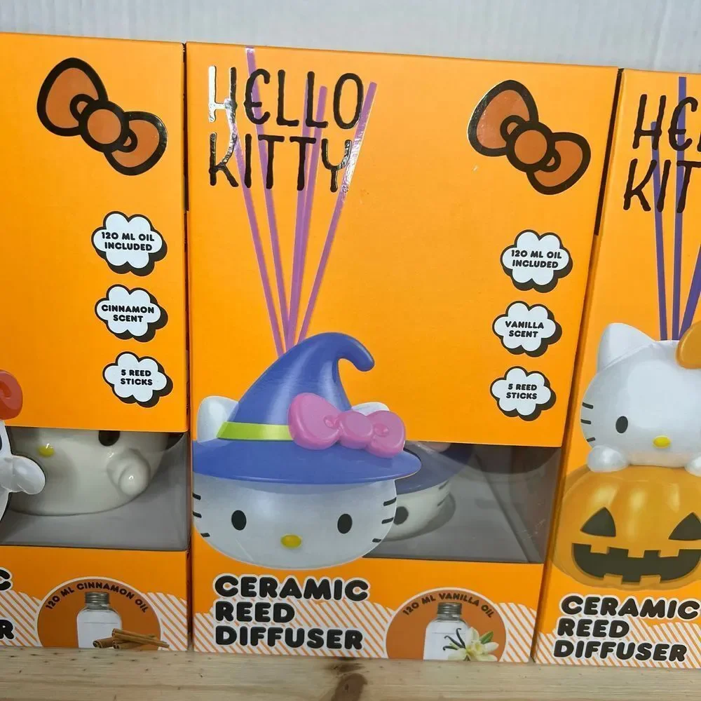 Hello Kitty Halloween Reed Diffuser Lot of 3 Cinnamon Vanilla NEW FREE‎ Shipping